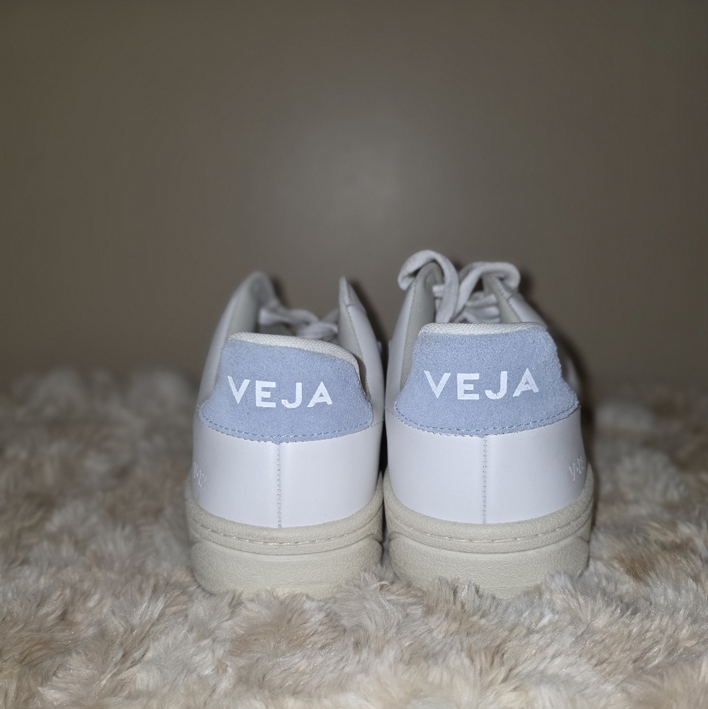 Veja White and Light Blue Athletic Shoes - Picture 4 of 11
